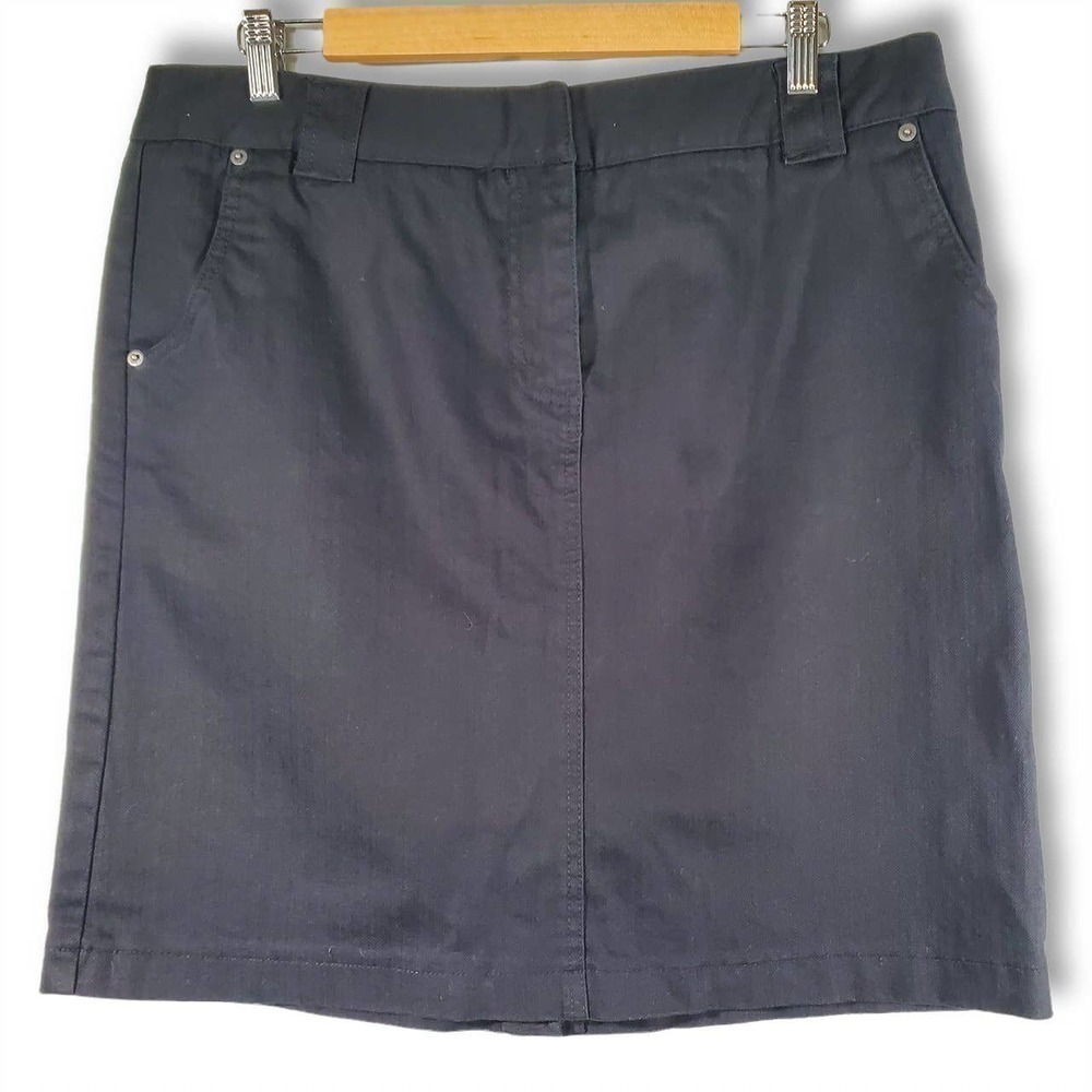 Kenneth Cole Reaction Denim Mini Skirt Black Size 14